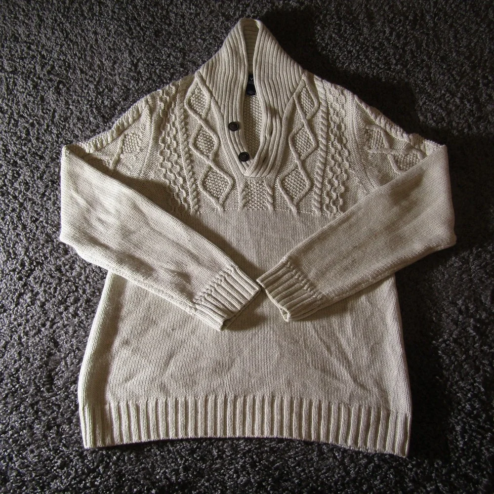 American Eagle Sweater Womens L Cable Knit Cowl Pullover Winter Outdoors Casual - Picture 2 of 6